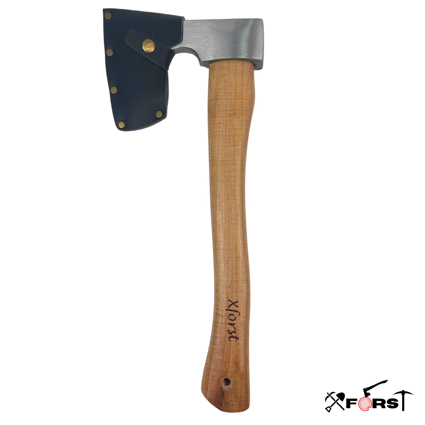 Hache Ă barbe X-H6 - Ătui cuir Button Gold