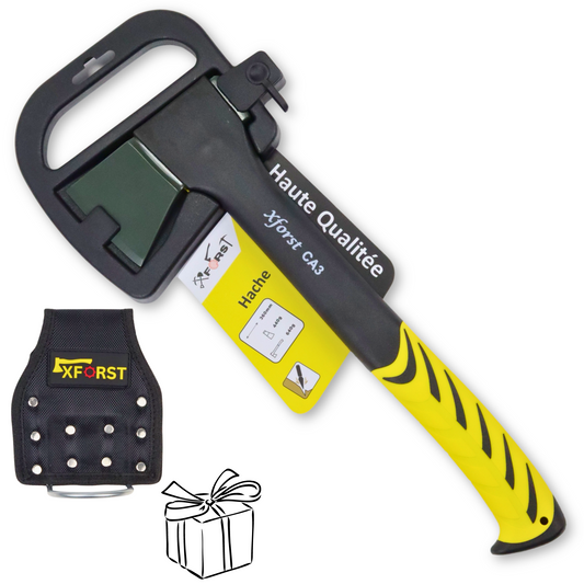 Xforst Axt Beil X-CA3 – Hache de Camping avec Lame en Acier au Carbone & Manche en Fibre de Verre