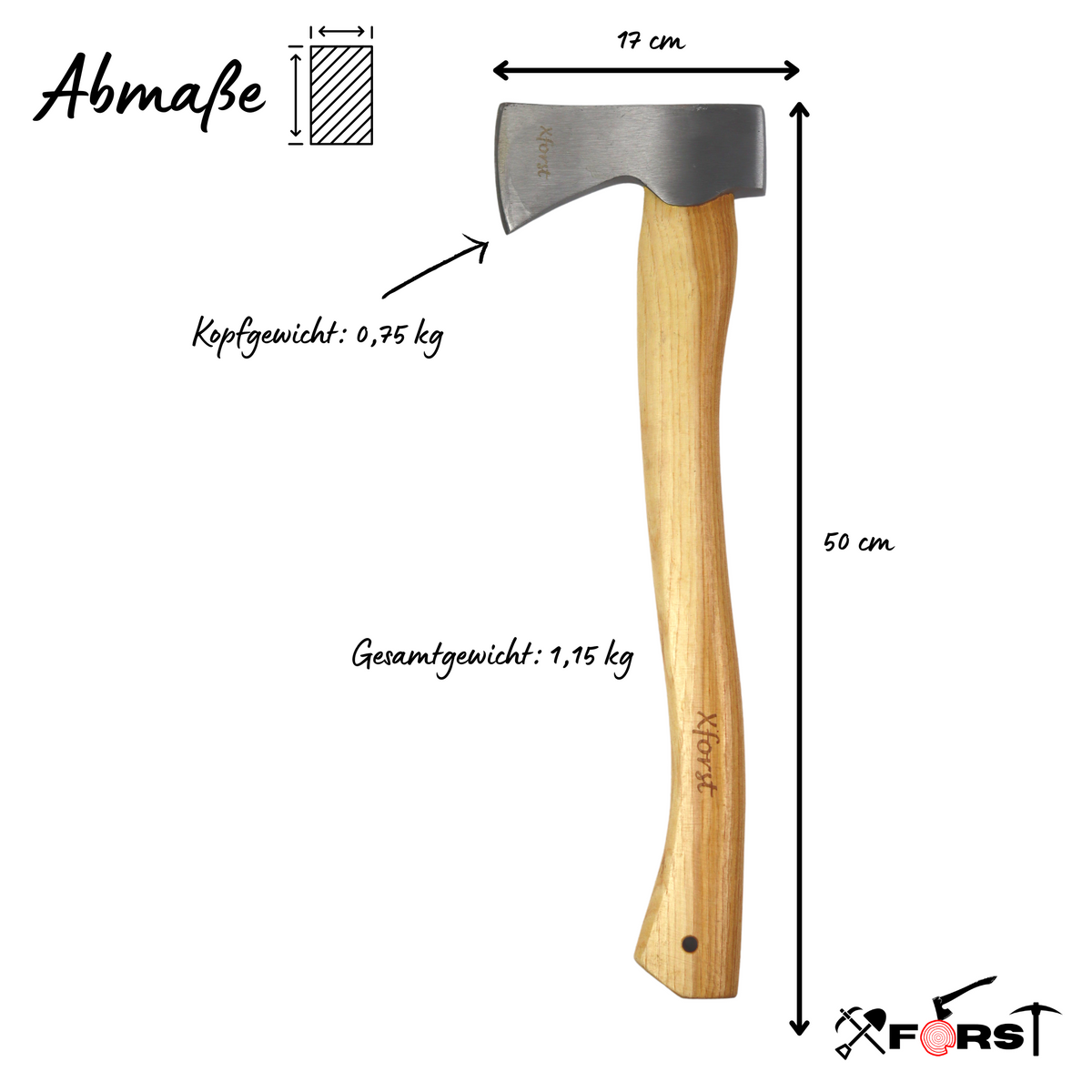 Hache Viking Xforst Xforst Hache Marteau AH800 - Hache De Maçon Et De Jardin 39 Cm | Tête Coupe Buche Bois Hache Viking Xforst Xforst Hache Marteau AH800 - Hache De Maçon Et De Jardin 39 Cm | Tête Coupe Buche Bois