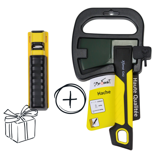 Xforst Hache X-CA2 – Mini Hache de Camping avec Lame en Acier au Carbone & Manche en Fibre de Verre