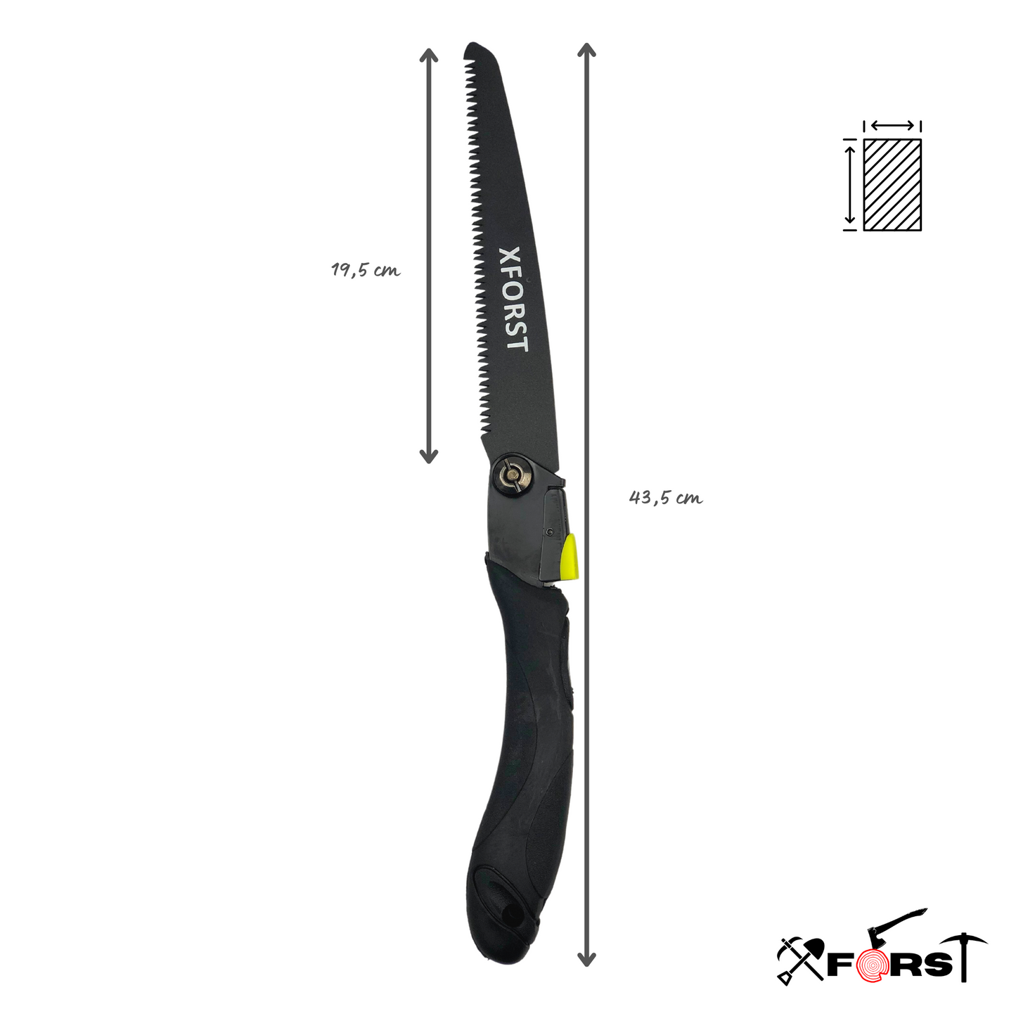 Xforst Hache + Scie pliante en acier carbone forgé.