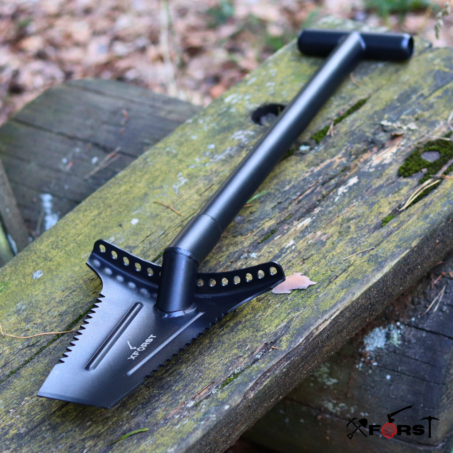 Xforst X-SZ1 – Bêche en Acier au Carbone pour Bushcraft, Détection de Métaux et Jardinage