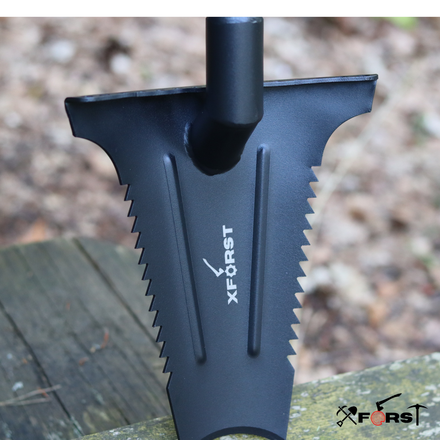 Xforst X-SZ1 – Bêche en Acier au Carbone pour Bushcraft, Détection de Métaux et Jardinage